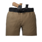 Tan Carrier Training Shorts Mk.II with concealed carry gun waistband for training