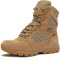 Tan suede and fabric tactical boot for first responders, firefighter, and police professionals