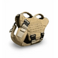 Tan Tactical Chest Rig with Buckles and MOLLE for Titan K-9 Ballistic Body Armor Vest