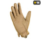Tan synthetic leather M-TAC Gloves Scout Tactical Mk.2 with branding in corner