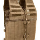 Tan MVP Evolve Tactical Vest with MOLLE webbing and non-slip shooting panel