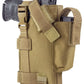 Tan Tactical MOLLE Holster with adjustable straps for large frame autos and magazine pouch