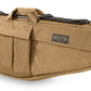 Tan Assault Systems Tactical Rifle Case with compartments and black straps