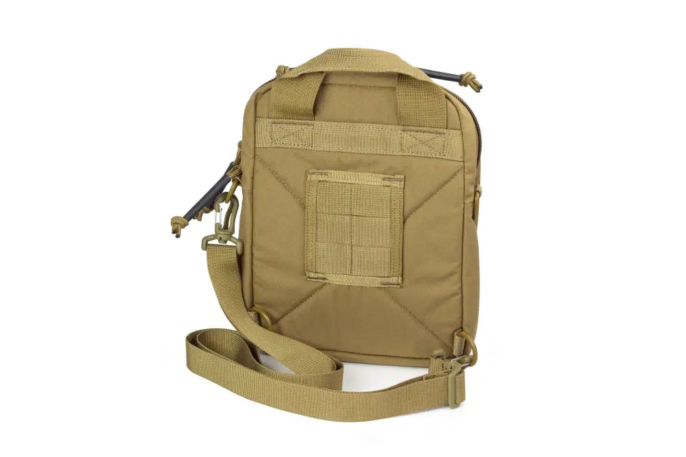 Tan tactical shoulder bag with MOLLE webbing for Avenger Concealment Gun Pack