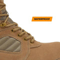 Tan waterproof tactical boot for first responders, firefighters, and police professionals