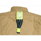 Tan Prime Fire Gear Jacket with reflective yellow and silver safety stripes on back