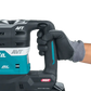 Teal and black Makita GRH05M1 40V max XGT® Brushless AVT® Rotary Hammer in gloved hand