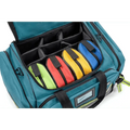 Teal equipment bag with colorful discs, featured in Scherber Premium Trauma Kit