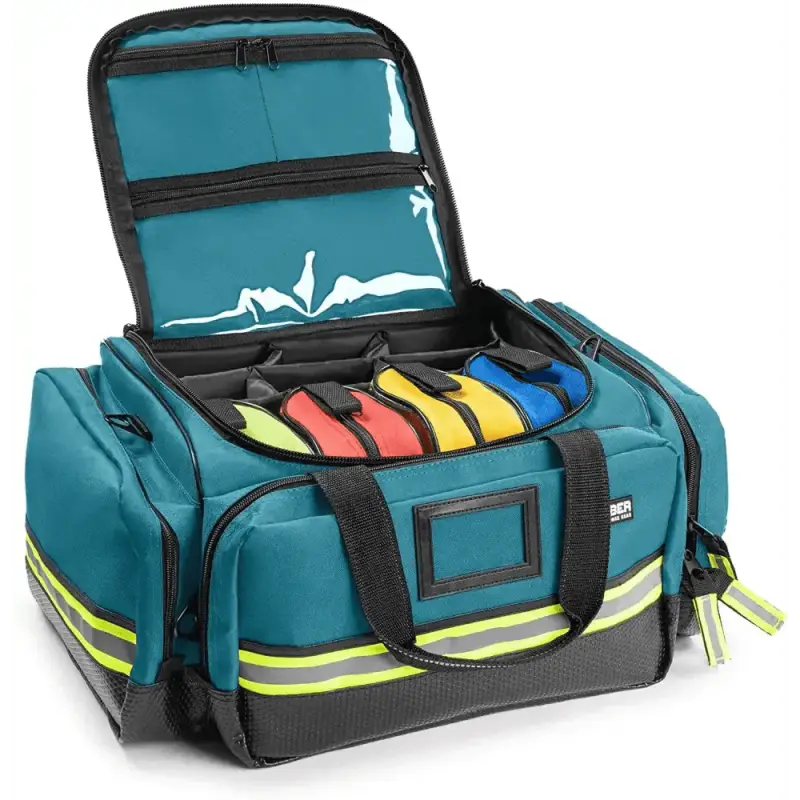 Teal Scherber First Responder Bag with reflective stripes for advanced EMT EMS use