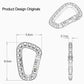 Technical drawing of a Tactical Carabiner in hi-vis green with labeled dimensions