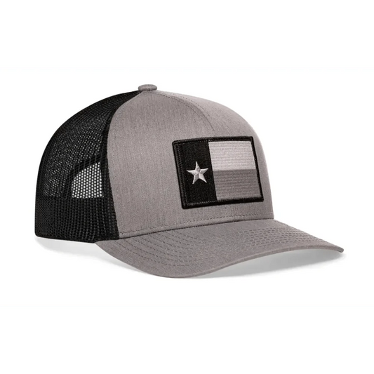 Chief Miller Trucker Hat Texas Flag Trucker Hat  |  Gray Black TX Snapback Apparel