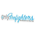Text logo Only Firefighters with tagline When things get hot, we’ll make it wet!