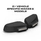 Textured black vehicle lights on Feniex Q Series Mirror Mount with series mirror compatibility