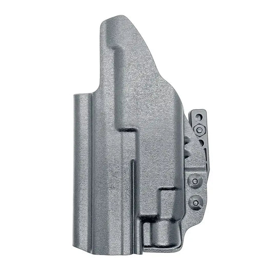 Textured gray Kydex Sig Sauer P365-FUSE IWB holster with adjustable retention and magazine pouch