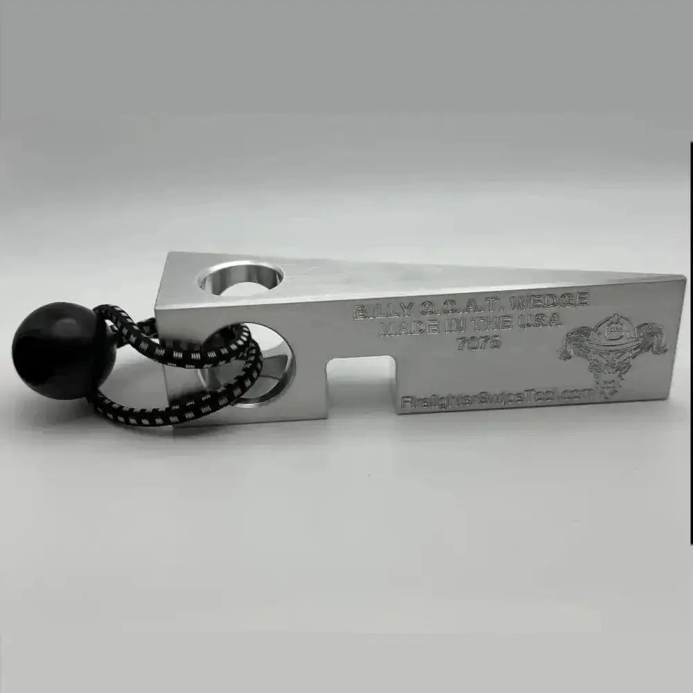 Metal bottle opener with black ball chain for The Billy G.O.A.T. Aluminum Forcible Entry Wedge