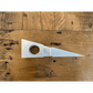 White triangular door stopper with circular hole for The Billy G.O.A.T. aluminum forcible entry wedge