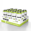 Nutritional label of the Energy Drink™ Mega Pack highlighting ingredients and 200mg caffeine content.