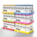Energy Drink™ Mega Pack showcasing 12 cans with vibrant flavors, perfect for energizing your day.