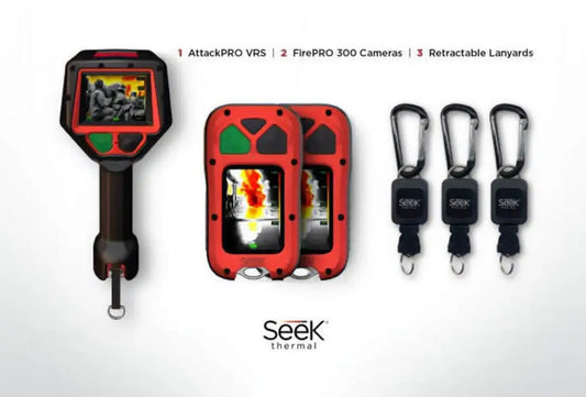 Seek Thermal engine truck bundle featuring thermal imaging cameras and lanyards