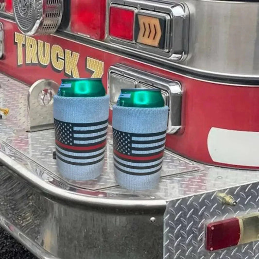 Chief Miller Can Cooler Thin Red Line Flag Fire Hose Can Cooler Apparel