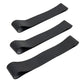 Three black rubber resistance bands for the Line2Design Rubber Firefighter Helmet Band 3PK