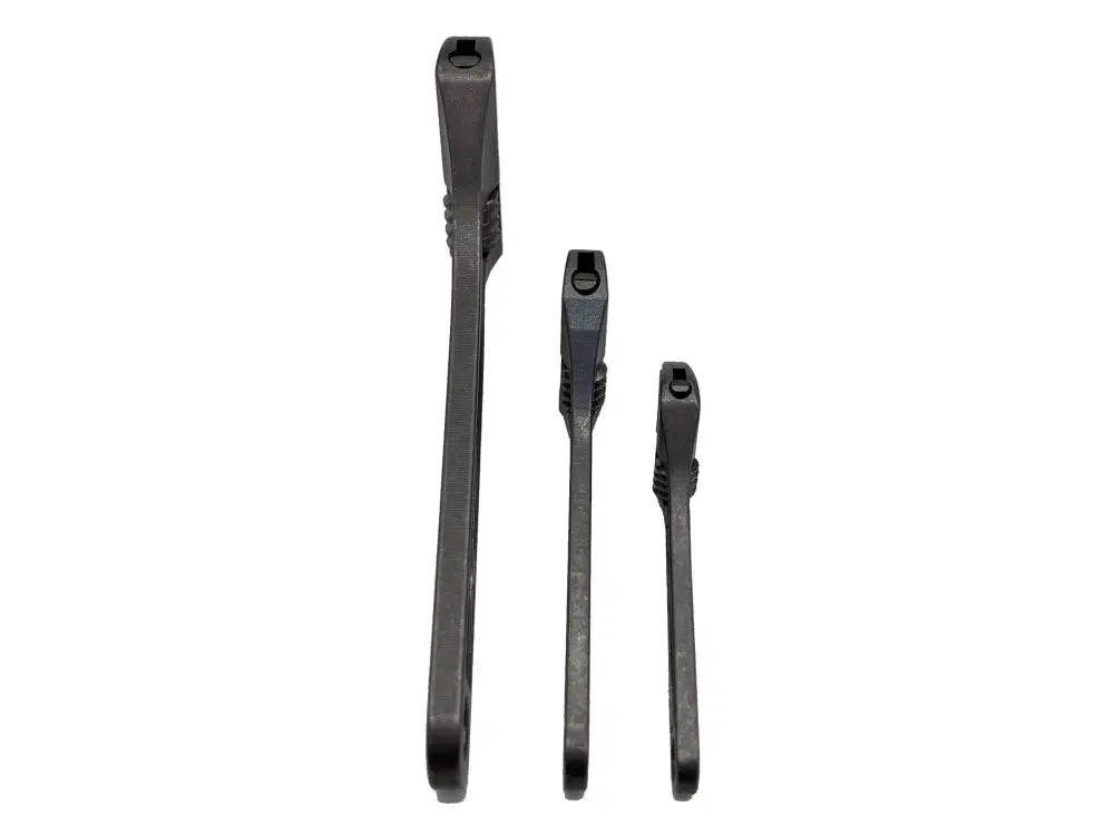 Three black socket wrench extension bars in descending length for Adjustable Wrench - Titanium