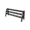 SFE Commercial Dumbbell Rack with three tiers featuring rectangle tube design for gyms