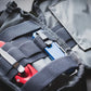 Tool organizer pouch with elastic straps for EDC, perfect for first responders and firefighters