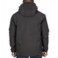 Black hooded winter jacket back view featuring body armor panel Tradecraft Tactical Jacket 2.0