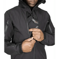 Black Tradecraft Tactical Jacket 2.0 with zippered pockets for body armor panel 10x12 Level IIIA