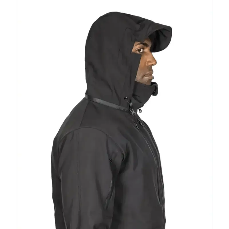 Profile view of Tradecraft Tactical Jacket 2.0 with body armor panel compatibility