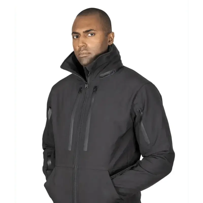 Dark gray Tradecraft Tactical Jacket 2.0 with high collar and body armor panel