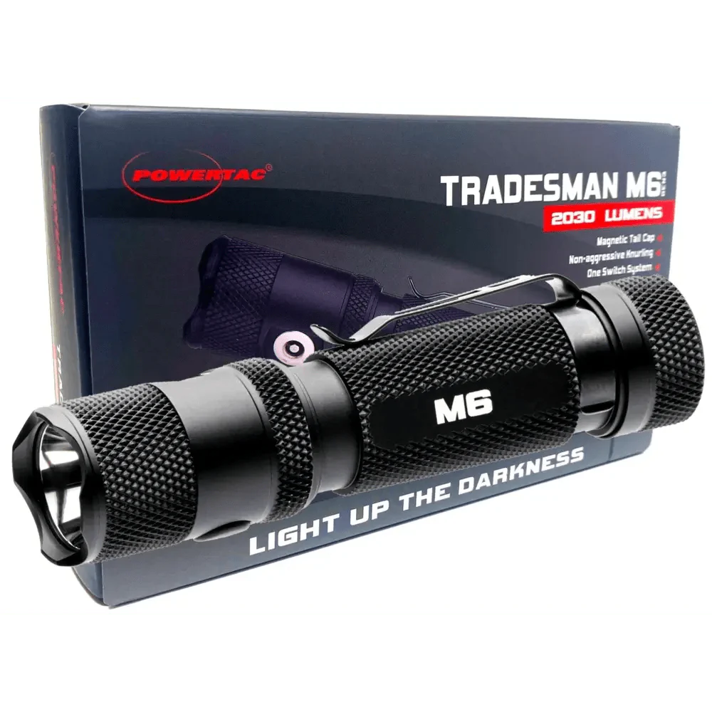 Chief Miller Hardware > Tools > Flashlights & Headlamps > Flashlights Tradesman M6-GEN3 - 2,030 Lumen Magnetic Tail Cap EDC Light Apparel