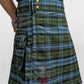 Traditional Scottish Black Watch Ancient Tartan Utility Kilt in blue and green plaid