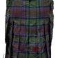 Traditional Scottish Tartan Utility Kilt in Isle of Skye green and purple plaid pattern