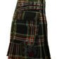 Traditional Scottish tartan utility kilt featuring pleats and a side pocket in World Celt Tartan