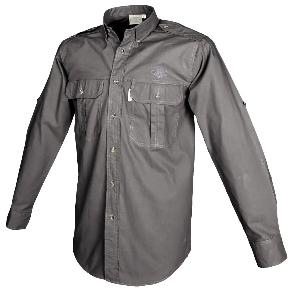 Trail Shirt for Men with Embroidered Buffalo Logo - L/Sleeve - Chief Miller Apparel