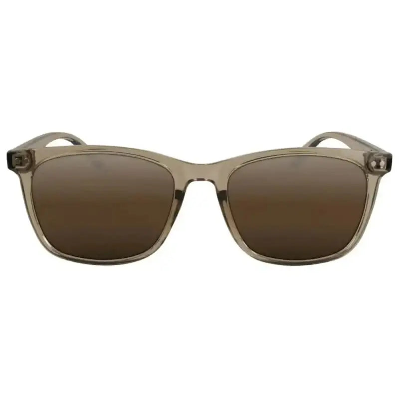 Translucent gray sunglasses with brown-tinted lenses, Solect Navigator Polarized