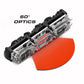 Transparent black Feniex QUAD 100 Stick Light with red light projection for first responders
