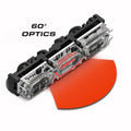 Transparent black Feniex QUAD 100 Stick Light with red light projection for first responders