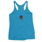 Turquoise EMS Women’s Racerback Tank featuring American flag droplet logo for tattoos matter