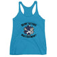 Turquoise EMS Women’s Racerback Tank with Do My Tattoos Matter Now? design and cartoon