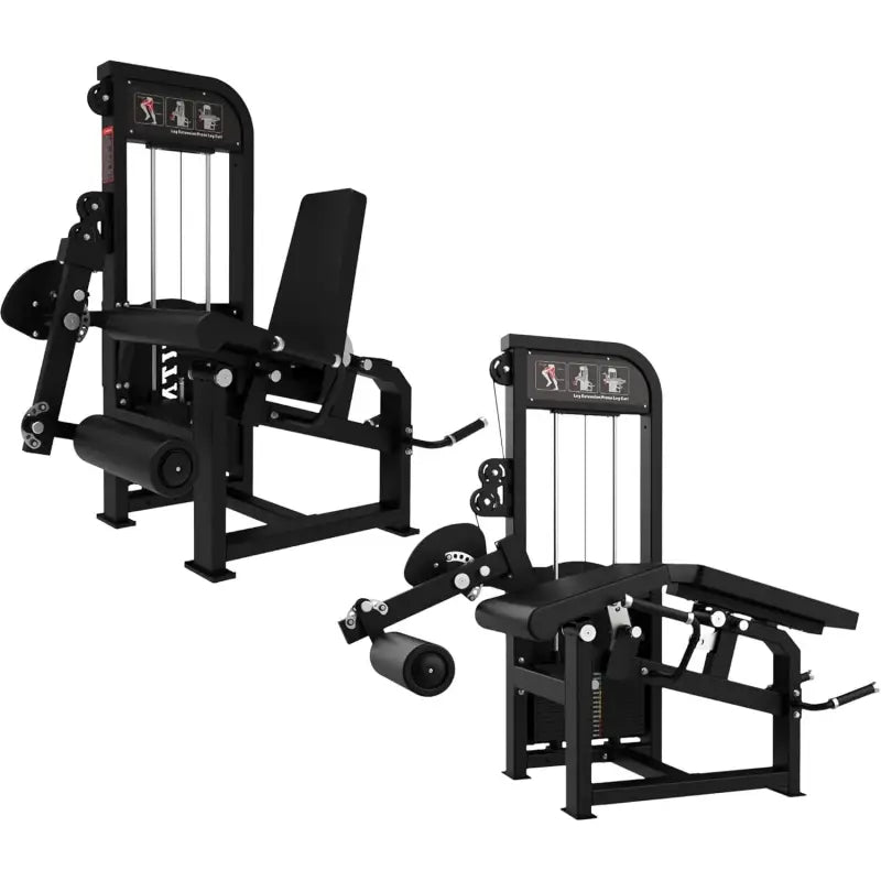 SFE Commercial Prone Leg Curl and Extension Machines with 250lb weight stack