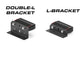 Black metal brackets for Feniex Q Series 100 Stick Light with Q-Link device and serial technology