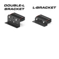 Black metal brackets for Feniex Q Series 100 Stick Light with Q-Link device and serial technology