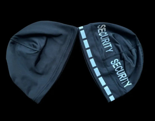 Reversible Beanie Black SECURITY for First Responders and Firefighters on duty
