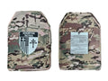 Camouflage ballistic plates for body armor in large size from Redemption Tactical