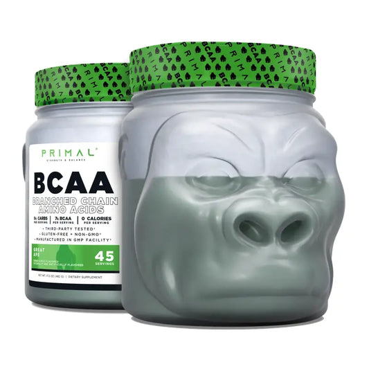 Two Primal BCAA containers from Post Recovery, ideal for first responders and firefighters
