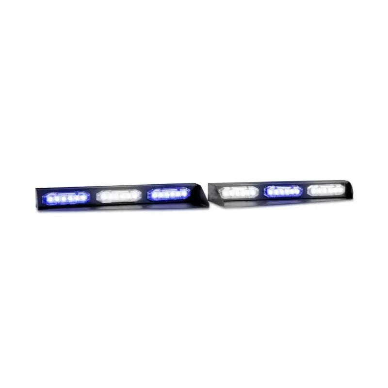 Two LED emergency lights on UBL U-Lite Visor Bar Mini for enhanced visibility