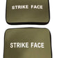 Olive-green ballistic plates marked STRIKE FACE for Big Boy Vest XL Combo Package by Redemption Tactical